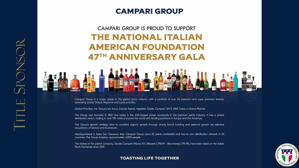 The 47th NIAF Anniversary Gala in Review The National Italian