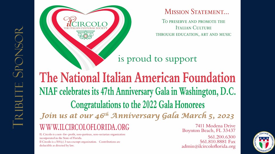 The National Italian American Foundation (NIAF) - Join the Italian